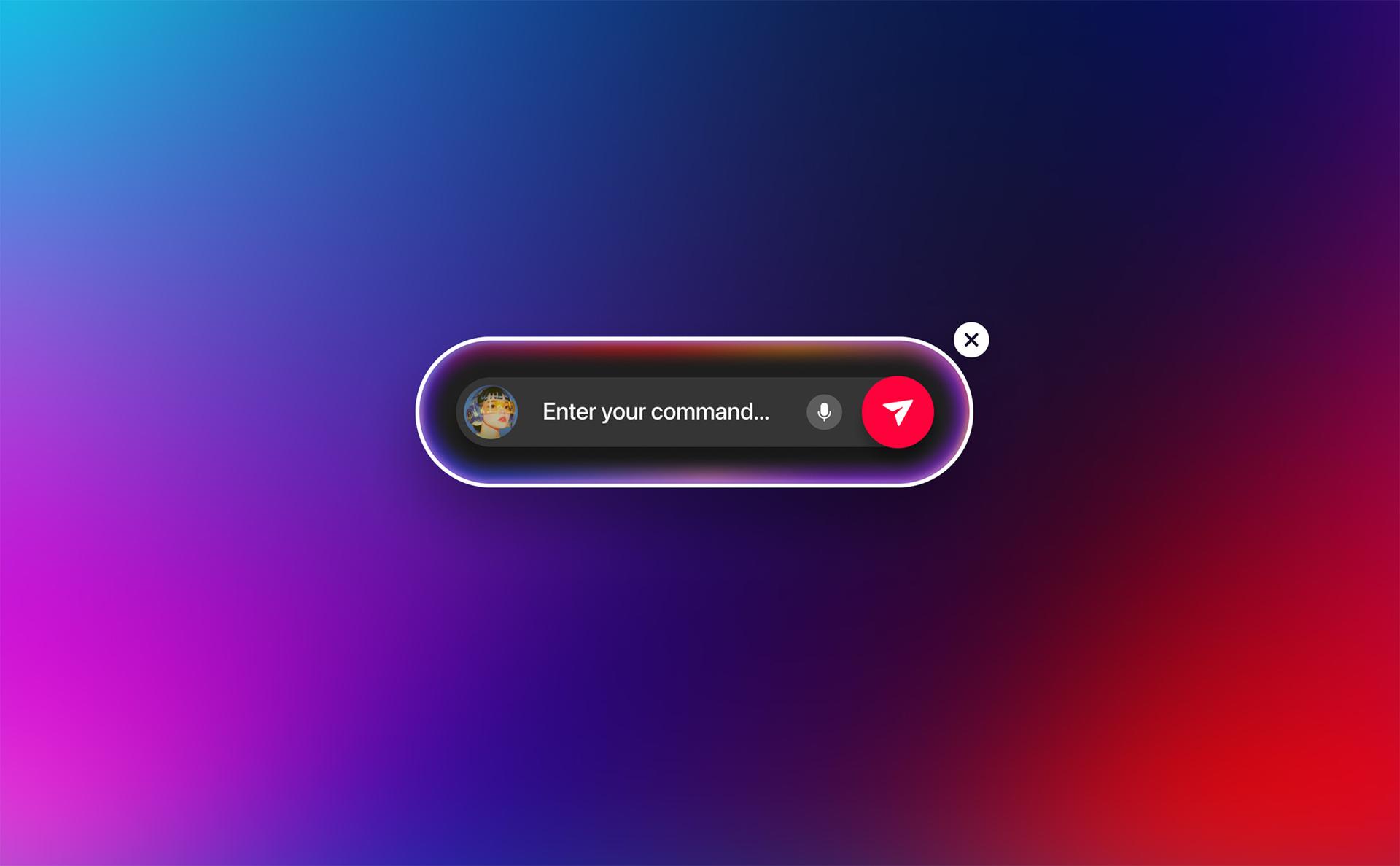 GUI in closed state with flipped colors